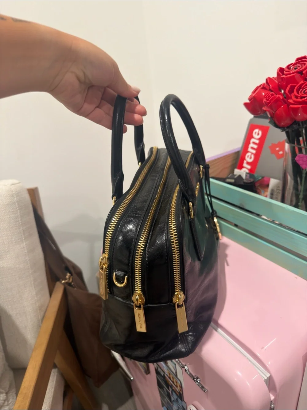 Michael Kors Black Leather bag